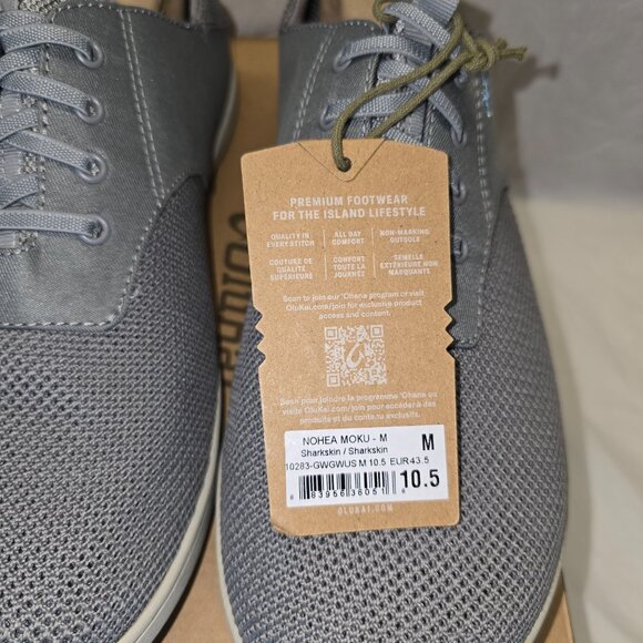 OluKai Nohea Moku Men's Size 10.5 in Sharkskin , 10283-GWGW, New in Box - Picture 4 of 8